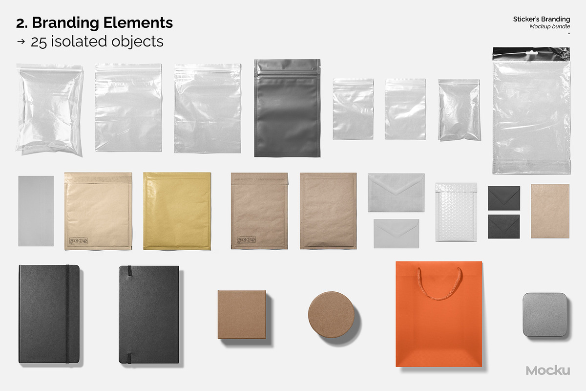 Sticker's Branding Mockup Bundle, a Packaging Mockup by Mocku (Photo 11 of 25)