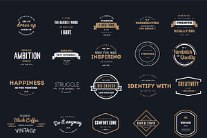 20 Typography Labels - 25% OFF