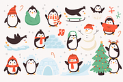 Christmas Animals Illustrations, a Seasonal Illustration by Anna Studio (Thumbnail 11 of 12)
