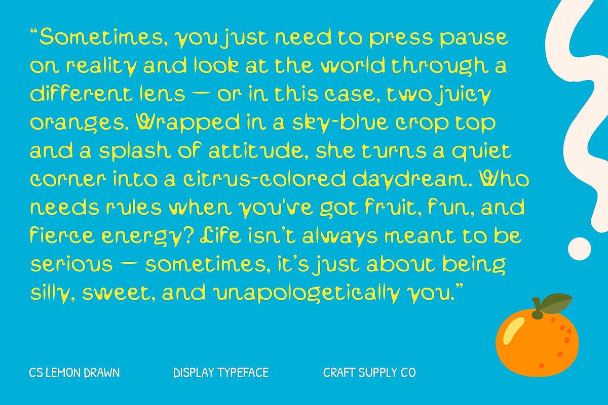 CS Lemon Drawn, a Sans Serif Font by Craft Supply Co. (Photo 3 of 8)