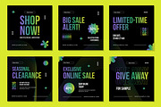 Gradient Social Media Post Set, an UI Kit Template by CreativeShaper (Thumbnail 2 of 3)