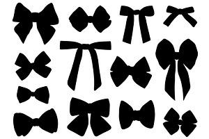 Bows Silhouettes. Bows SVG.