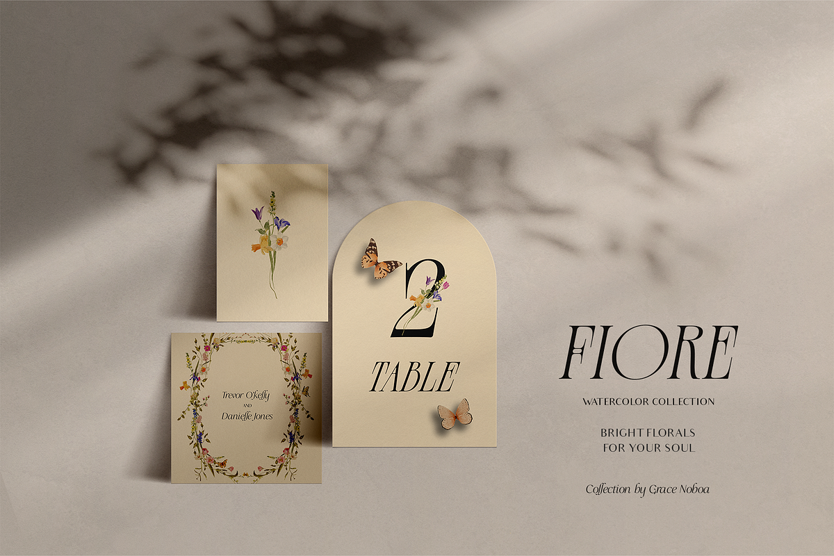 FIORE Bright watercolor flowers, a Decorative Illustration by Grace Noboa Illustrations (Photo 6 of 17)