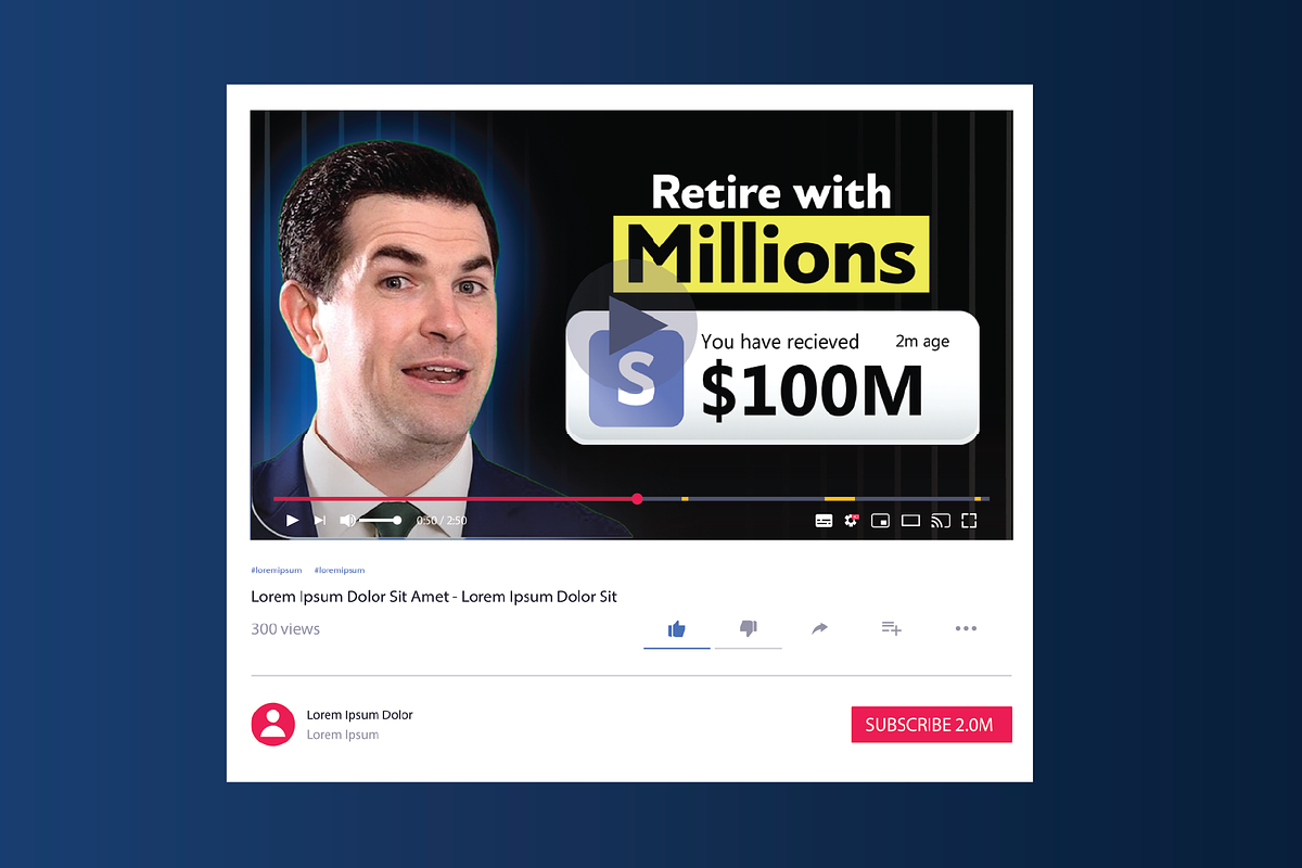 Finance youtube thumbnail design, a Social Media Template by Workhu (Photo 1 of 2)