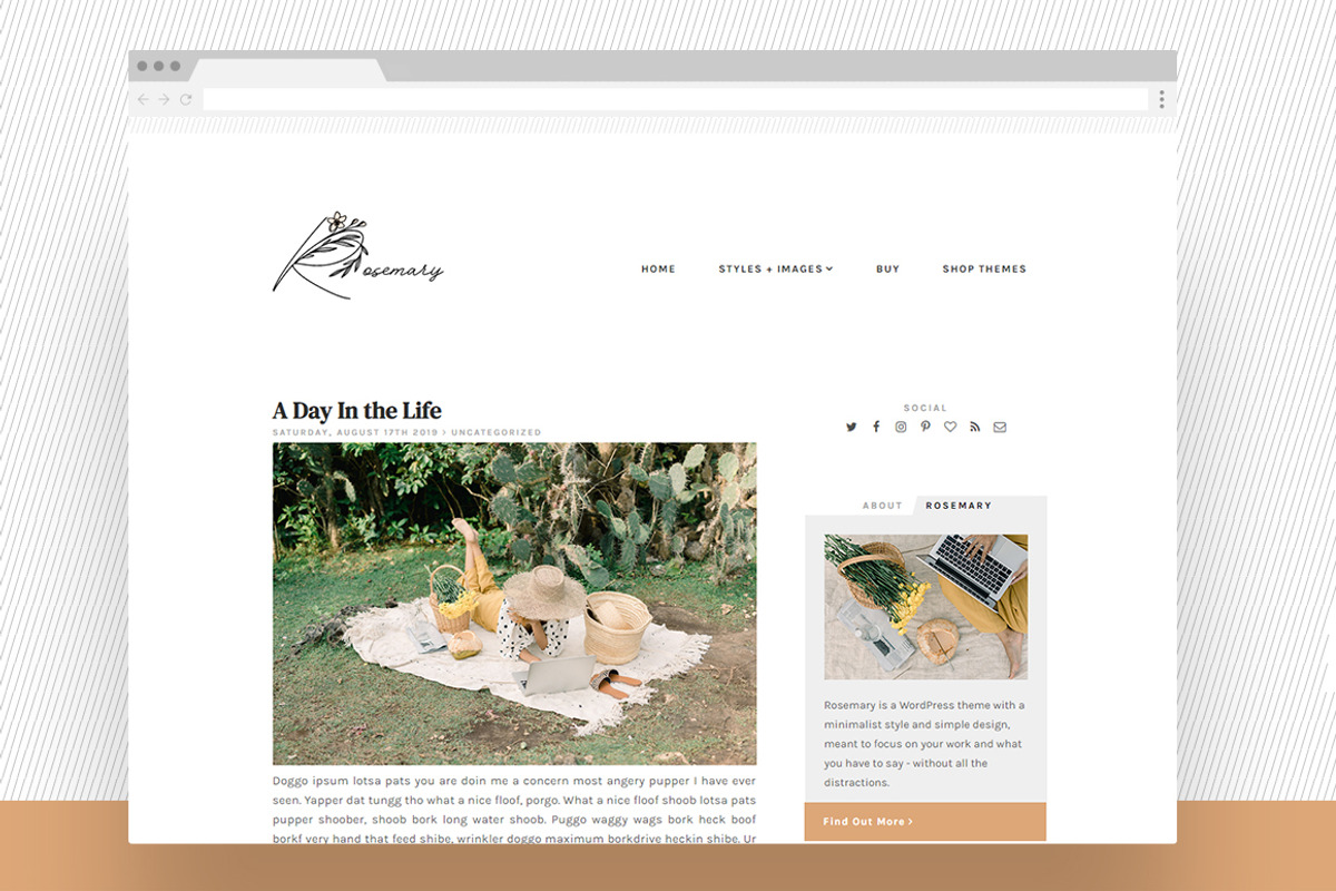 Rosemary - Responsive WordPress, a WordPress Template by Anna Moore (Photo 1 of 4)