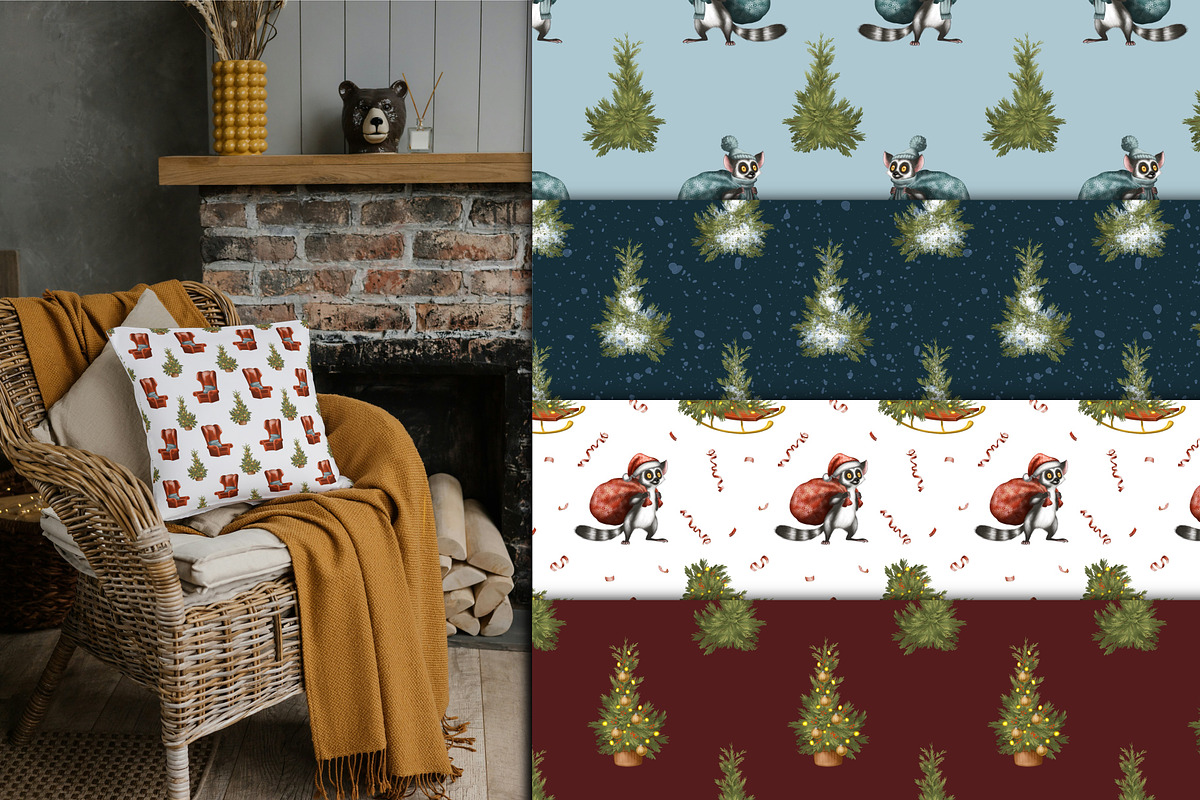 Lemur and Christmas, an Illustration by IrynaPanashii (Photo 7 of 11)