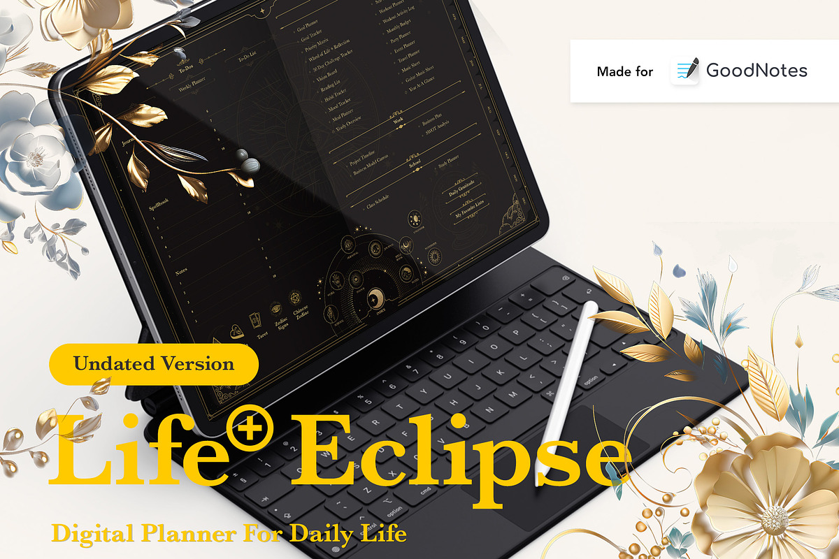 Life+ Eclipse Undated Planner, a Presentation Template by Bichin (Photo 1 of 10)