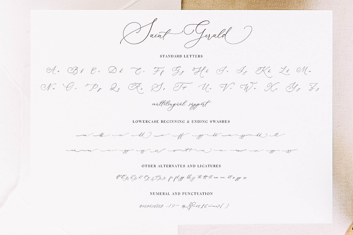Saint Gerald//Luxury Font SALE !!!, a Handwritten Font by PeachCreme (Photo 13 of 14)
