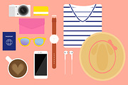 Vector Travel Flat Lay, an Illustration by Sarah Hearts (Thumbnail 2 of 3)