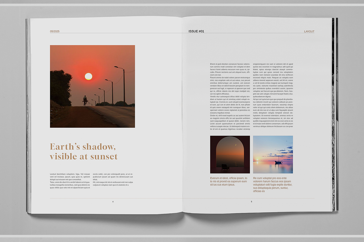 Gold Magazine Brochure Template, a Magazine Template by Boris Cupac (Photo 3 of 7)