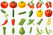 Vegetables Clipart Farm Kitchen PNG, a Food Illustration by SugarCloudStudioArt (Thumbnail 2 of 7)