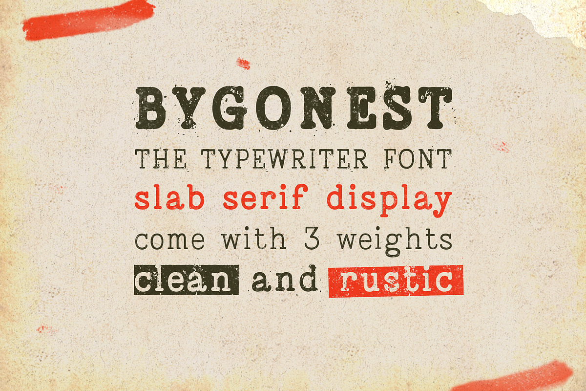 Bygonest - Old Typewriter Font, a Slab Serif Font by Edignwn Type (Photo 6 of 9)