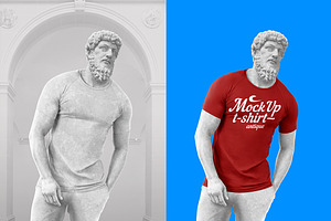 4 Mockups Of T-shirt Antique 2