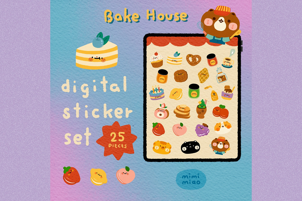 Bake House Digital Stickers, a Decorative Illustration by mimimeow (Photo 1 of 3)