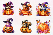 Animals in pumpkin clipart, an Illustration by CreationArt (Thumbnail 3 of 5)