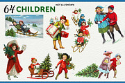 Complete Vintage Christmas Graphics, a Seasonal Illustration by French Kiss Collections (Thumbnail 8 of 28)