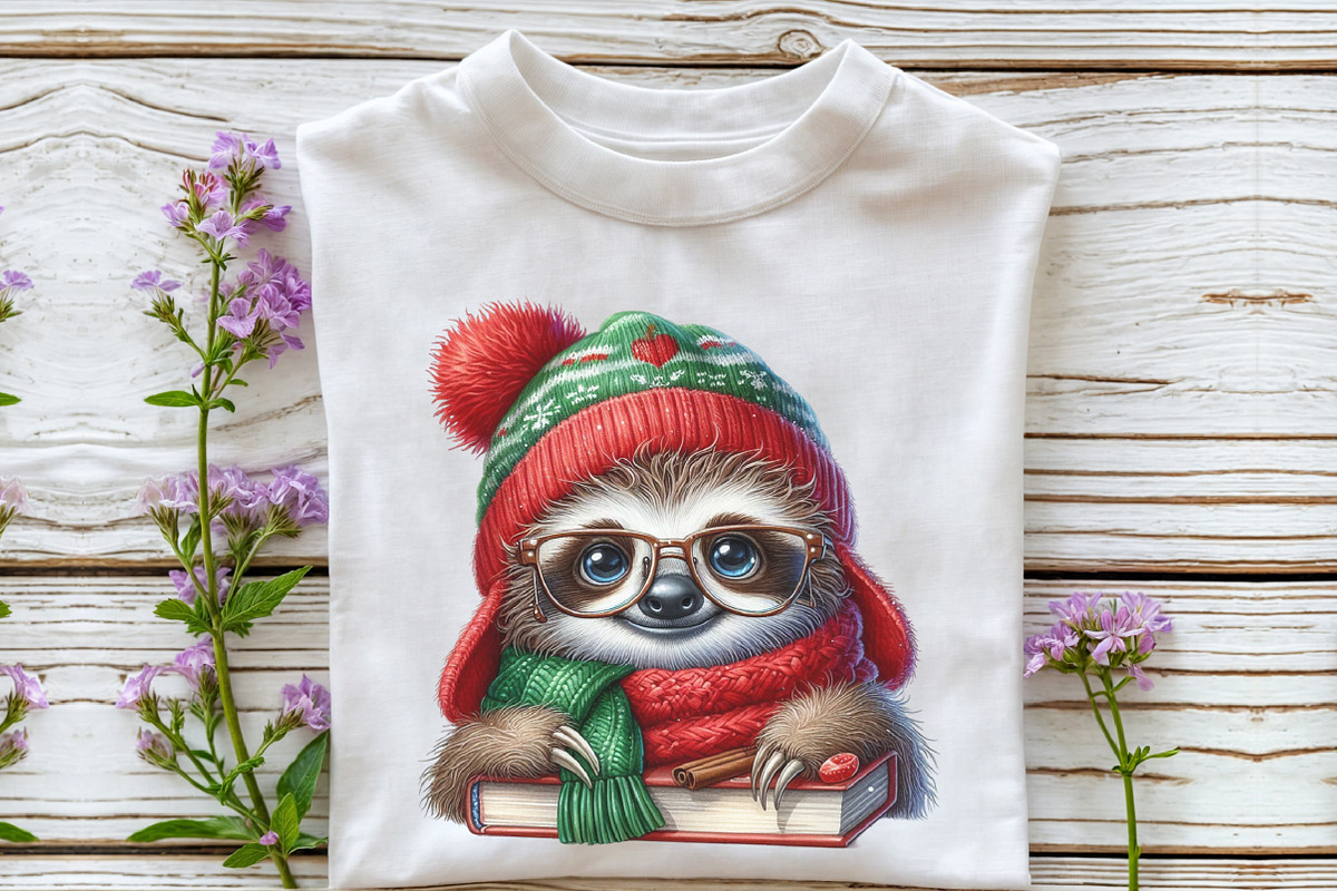 Watercolor Christmas Funny Cute slo, a Seasonal Illustration by Rose Art (Photo 4 of 7)