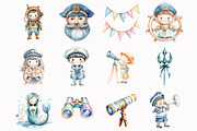 Watercolor Nautical Clipart, an Illustration by Design Market (Thumbnail 4 of 4)