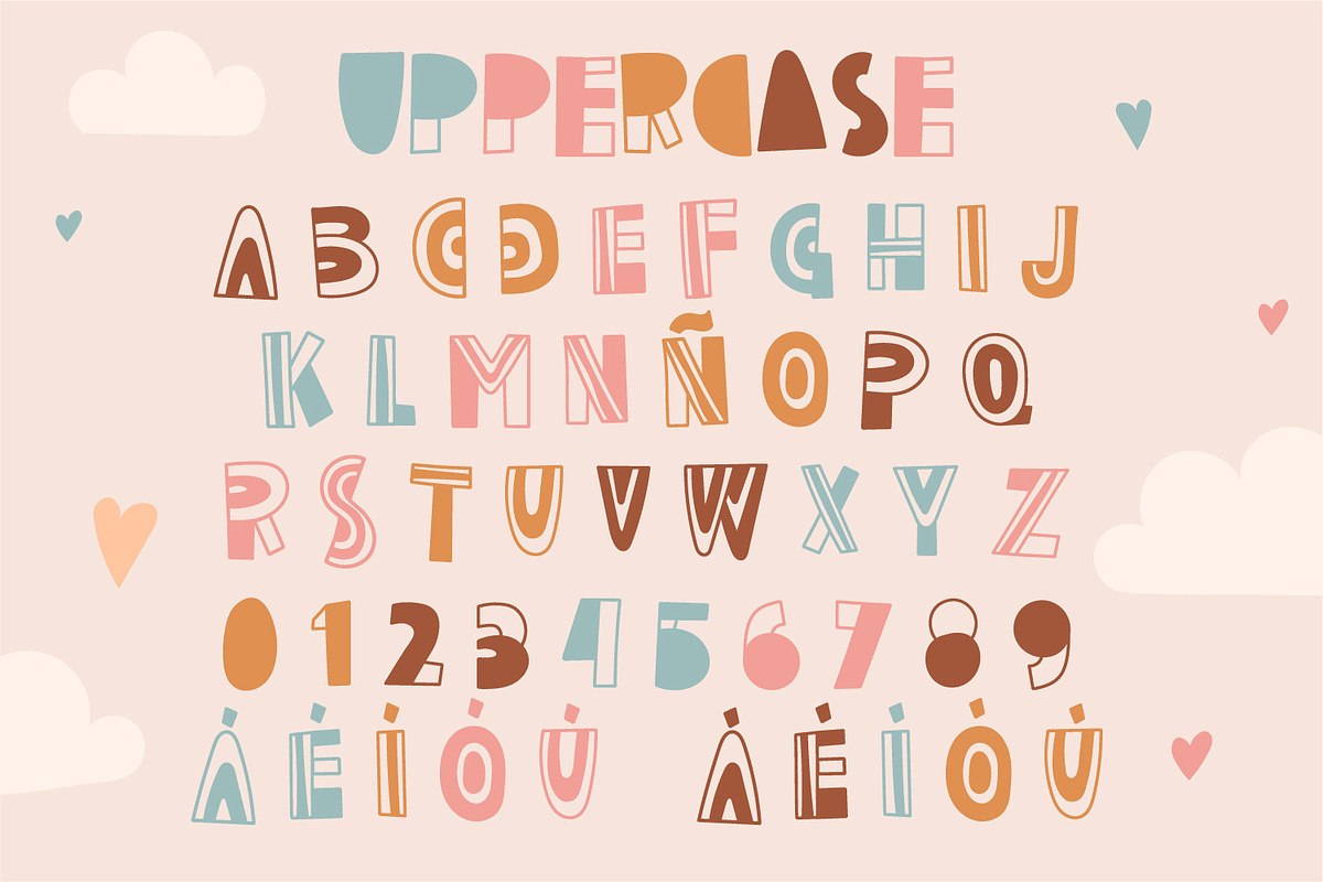 Boho Rainbow Baby Font, a Sans Serif Font by arausidp (Photo 2 of 5)