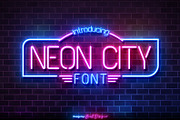 Neon City, a Font by Beast Designer (Thumbnail 1 of 2)