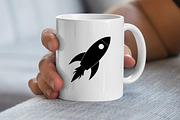Rocket Silhouette SVG, a Technology Illustration by newminddesign (Thumbnail 5 of 10)