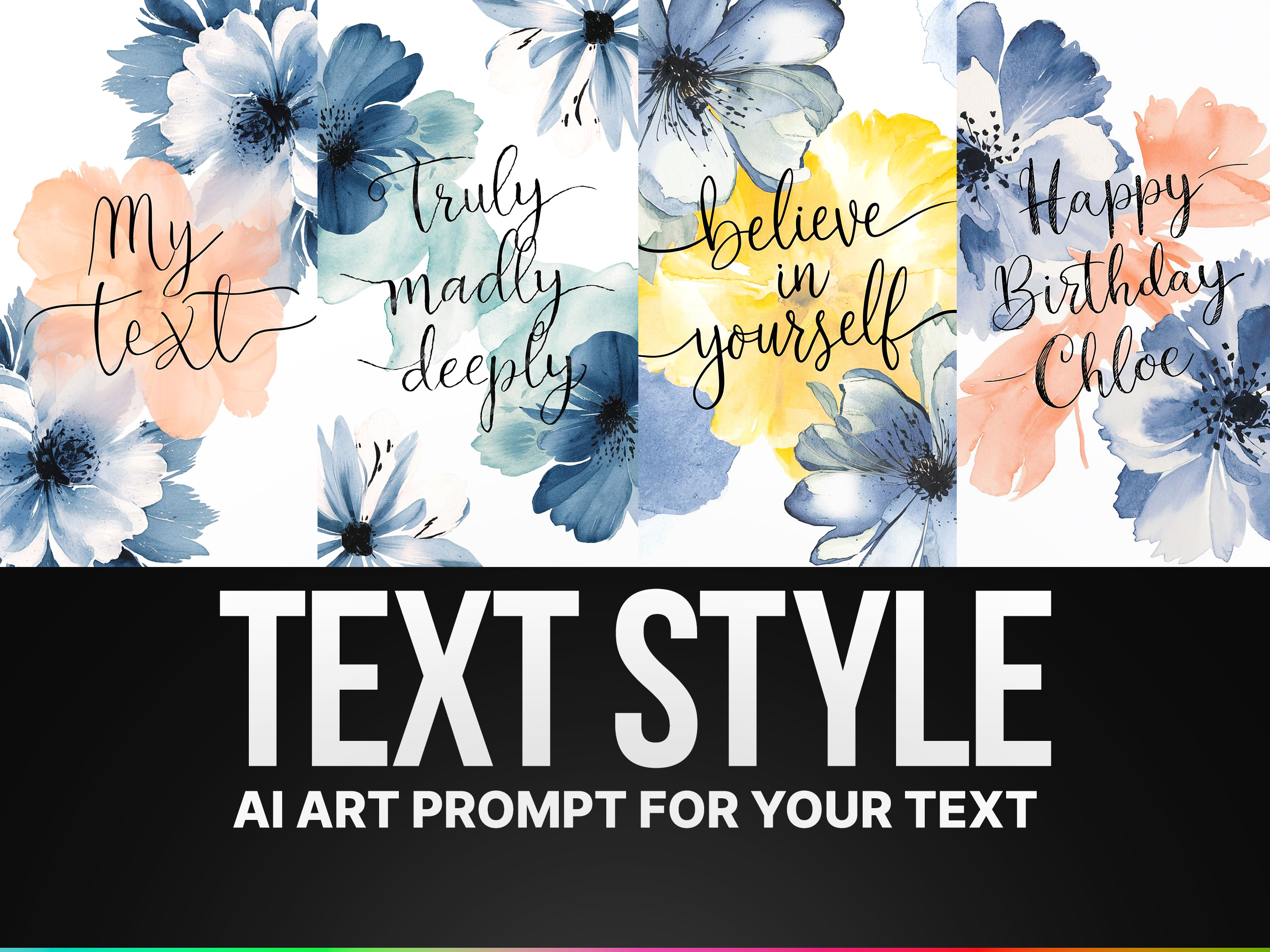Ideogram Text Style AI Art Prompt, an Illustration by Sevenstyles