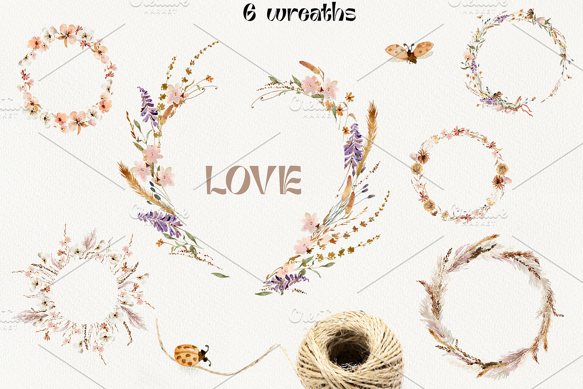 Watercolor Wildflowers Collection, a Decorative Illustration by TanyaOak (Photo 6 of 12)