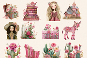 PINK 1ST RODEO CLIPART PACK, a Person Illustration by Daring Digies (Thumbnail 3 of 10)