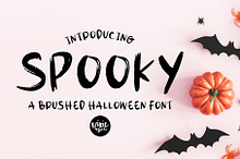 SPOOKY a Halloween Brushed .OTF Font