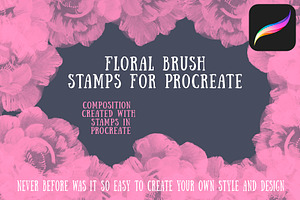 Floral Brush Stamps For Procreate