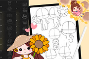 500+ Chibi stamp brushes, Chibi body, a Brush Add-On by DrawingStoryShop (Thumbnail 1 of 10)