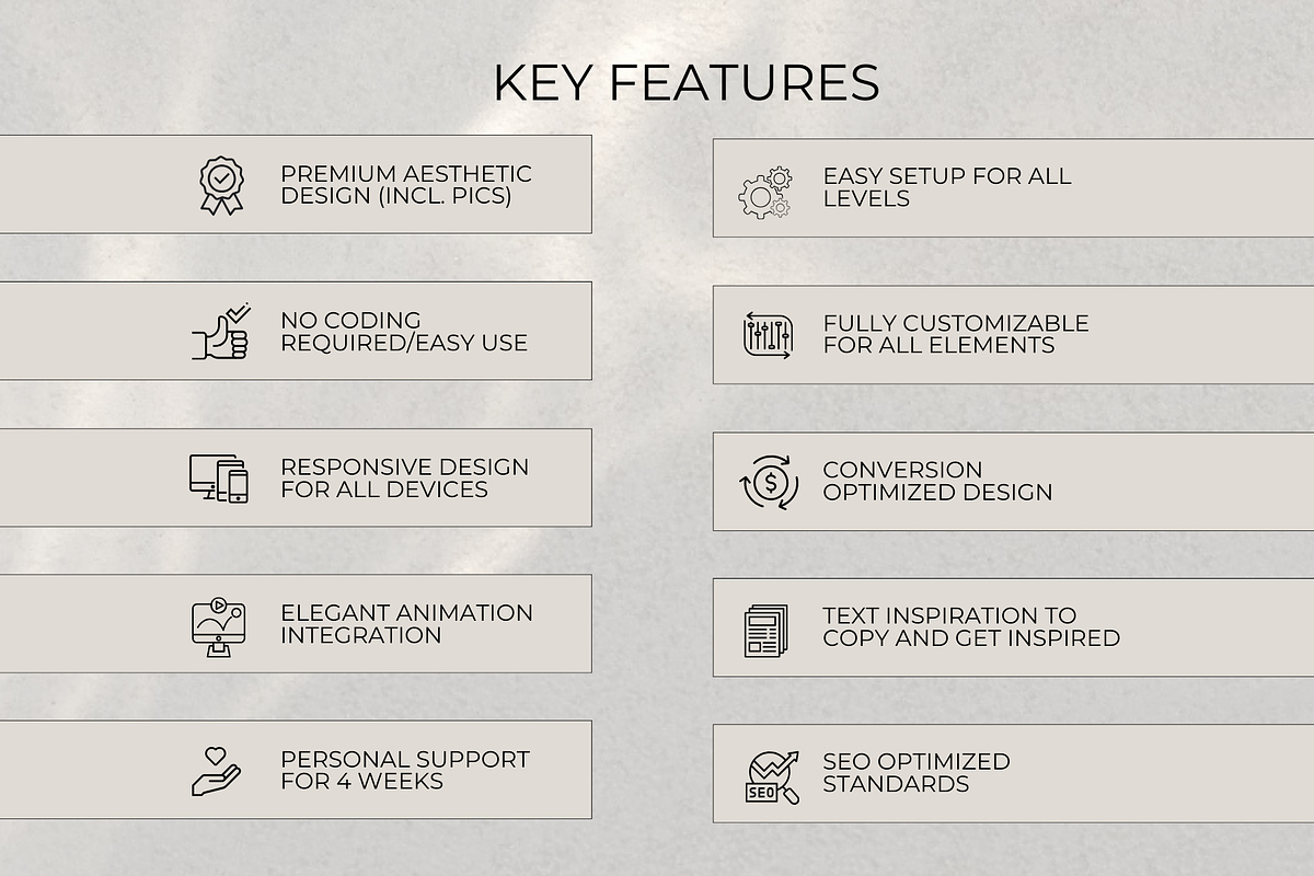 Beige Aesthetic Elementor Template, a WordPress Template by highbrandclub (Photo 5 of 9)
