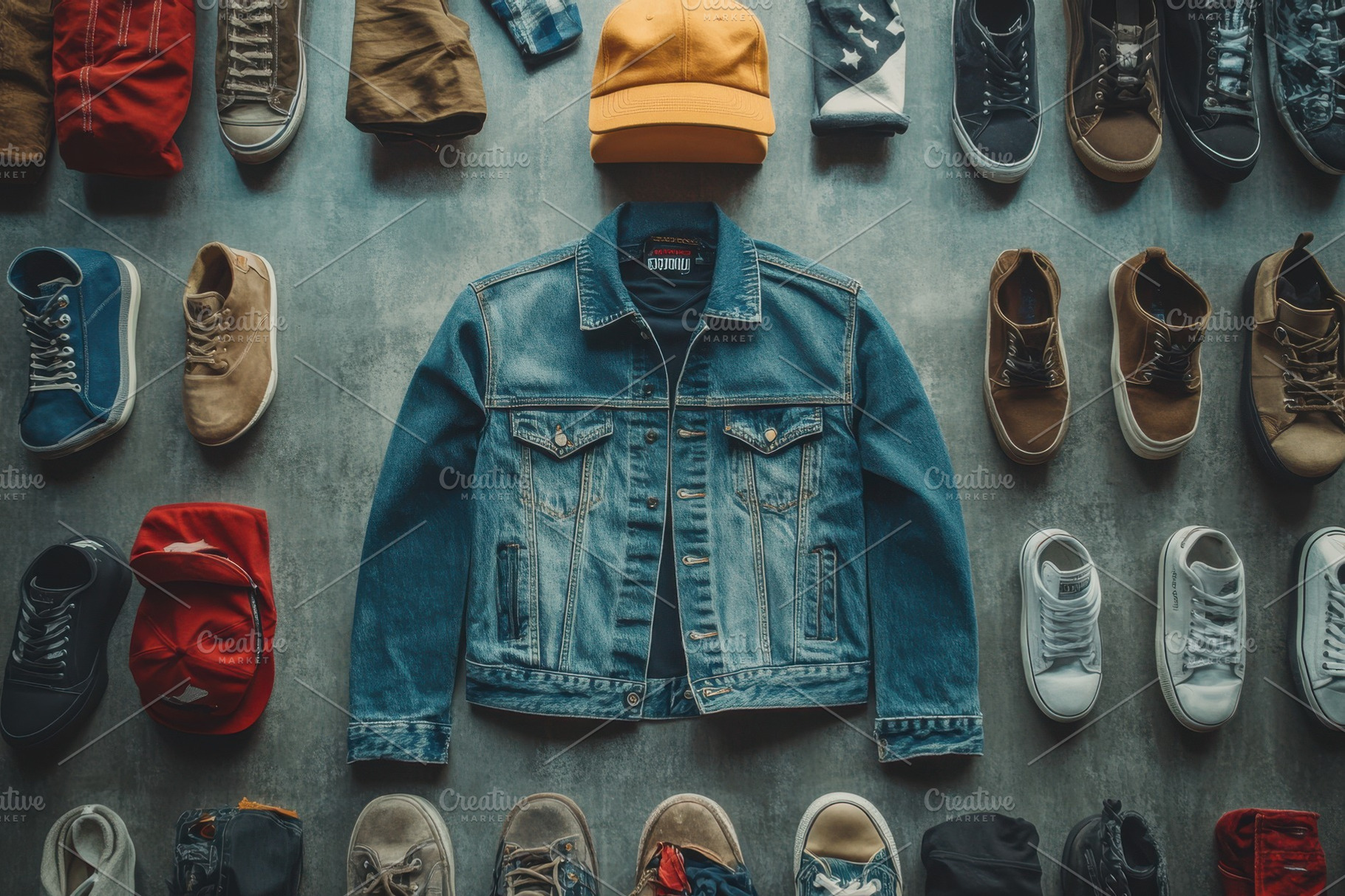 Denim Jacket Casual Outfit Menswear, a Background Photo by Pixeness