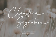 Claustina Signature Font, a Script Font by Imiftype Studio (Thumbnail 1 of 10)