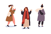 People walk on winter holidays set, a Person Illustration by Good Studio (Thumbnail 2 of 6)
