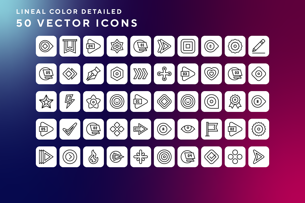 Bullet points icons, an Outline Icon by Wencory (Photo 1 of 2)