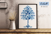 Cobalt Blue. Floral set, an Illustration by Irina Dolgikh (Thumbnail 8 of 9)