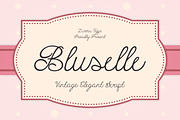 Bluselle - Whimsical Script Font, a Script Font by Zarma Type (Thumbnail 1 of 9)