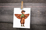 Aviators - Watercolor Clipart Set, a Texture Illustration by Mashamashastu (Thumbnail 10 of 13)