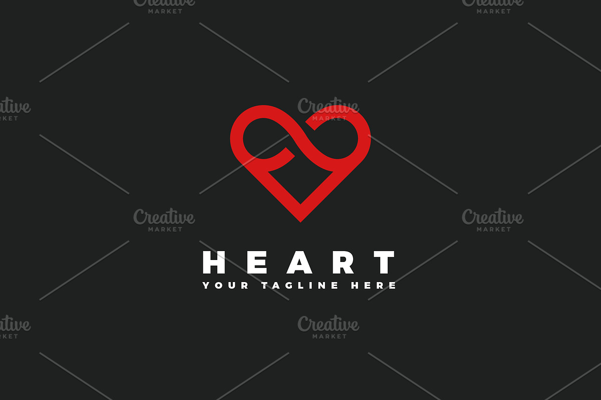 4 vector logos of hearts, a Branding & Logo Template by Magda (Photo 3 of 5)