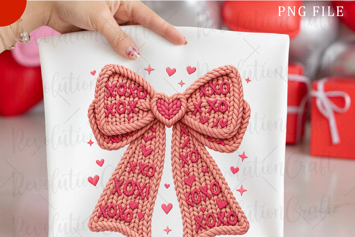 Crochet Xoxo Valentine Coquette Bow, an Illustration by OK Design (Photo 4 of 4)