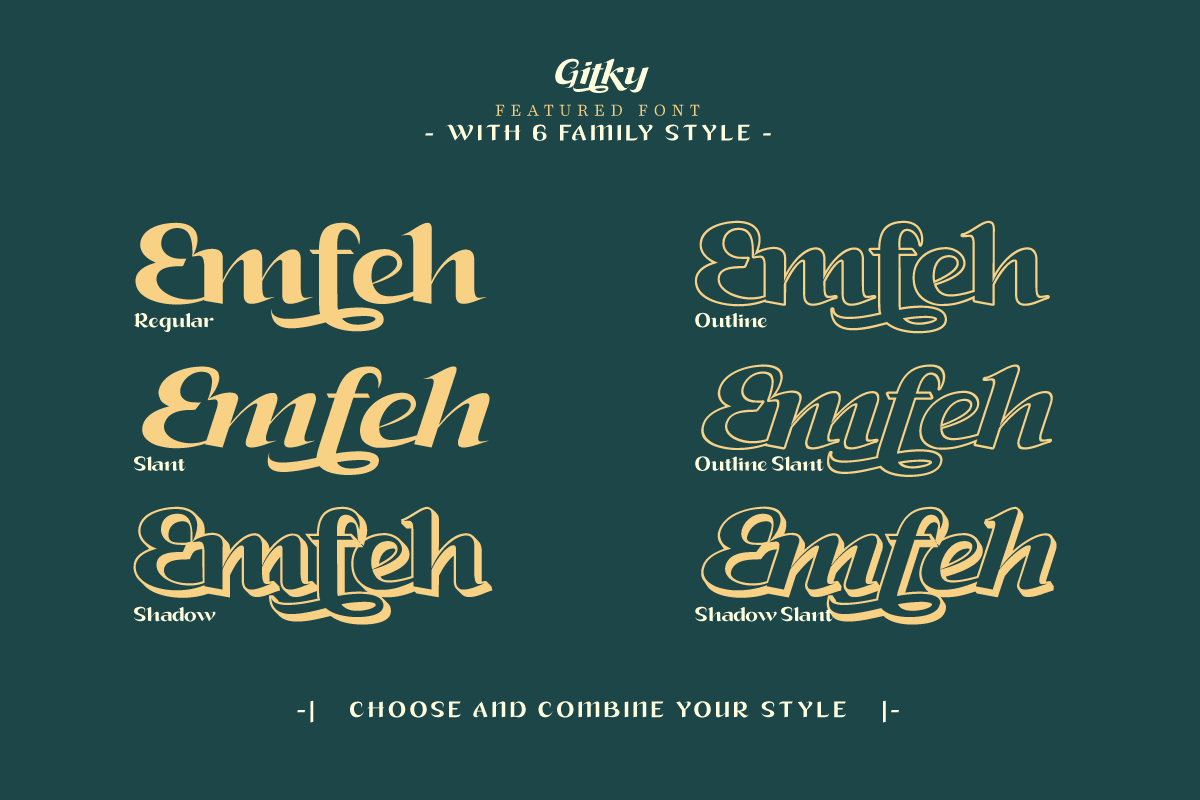 Gitky - Display Font, a Sans Serif Font by twinstd (Photo 4 of 10)