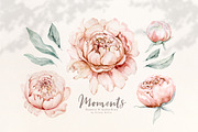 Watercolor peonies and butterflies, an Animal Illustration by Peace ART (Thumbnail 2 of 14)