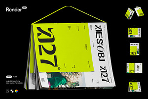 Magazine Mockup Set, a Books & Magazine Mockup by Renderteam
