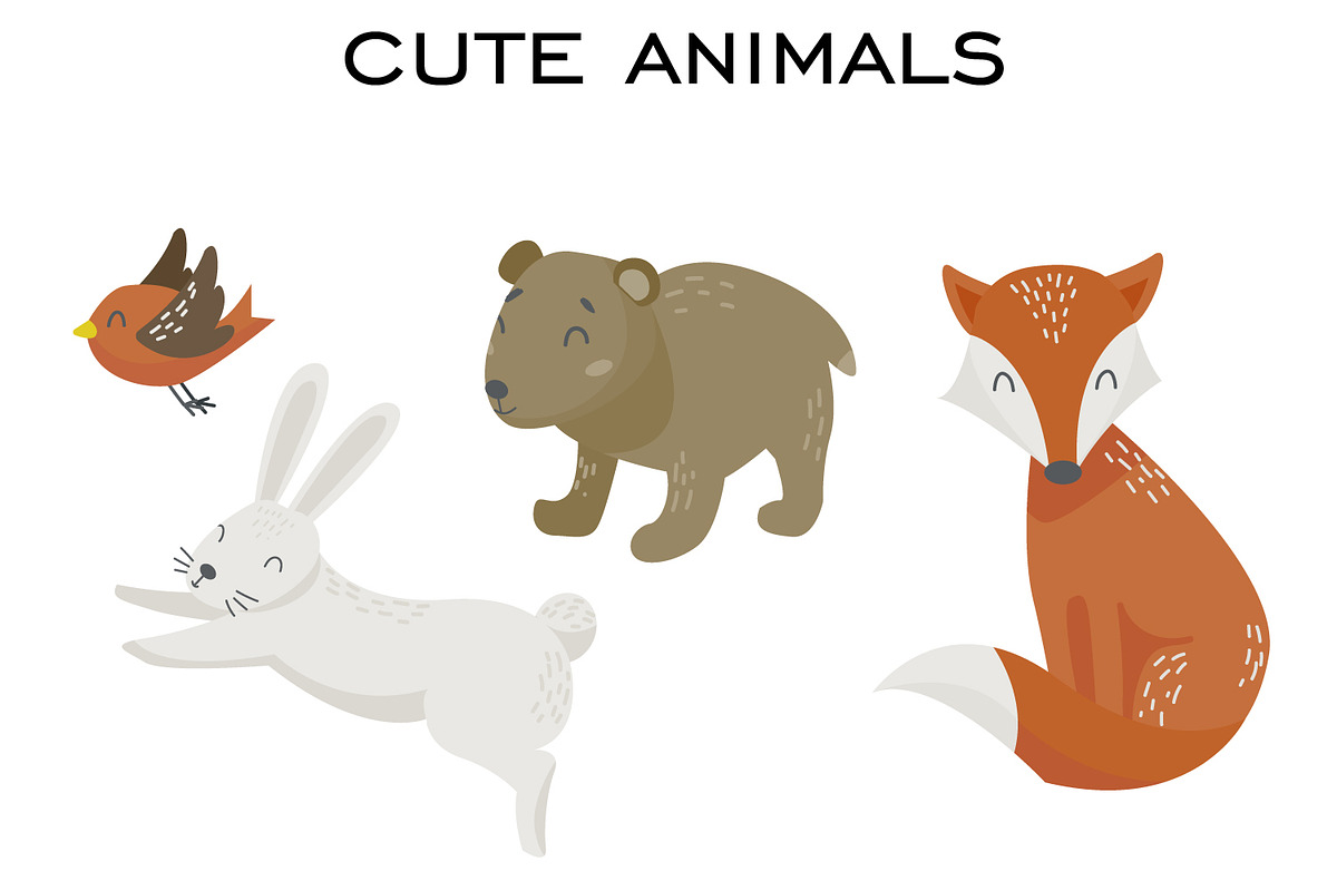 Scandinavian cute clipart, an Animal Illustration by SleptArt (Photo 3 of 6)