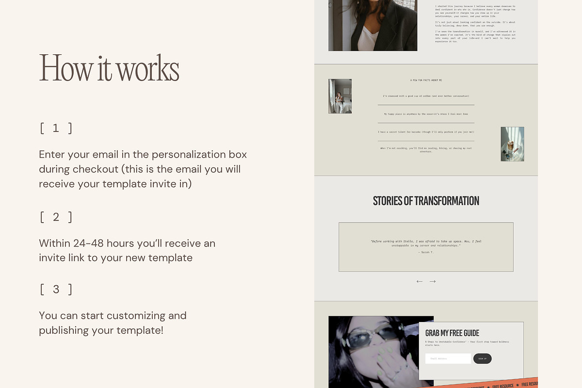 Bold Squarespace Template for Coach, a Squarespace Template by Soul Mission Studio (Photo 4 of 10)