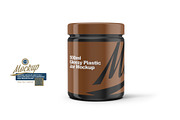 Glossy Plastic Jar Mockup, a Packaging Mockup by Reformer Mockup (Thumbnail 1 of 6)