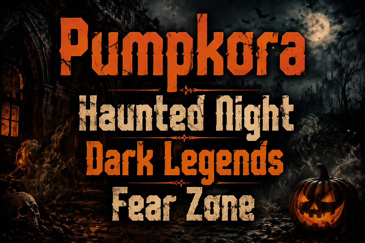 Pumpkora, a Script Font by Wow Magic (Photo 4 of 6)