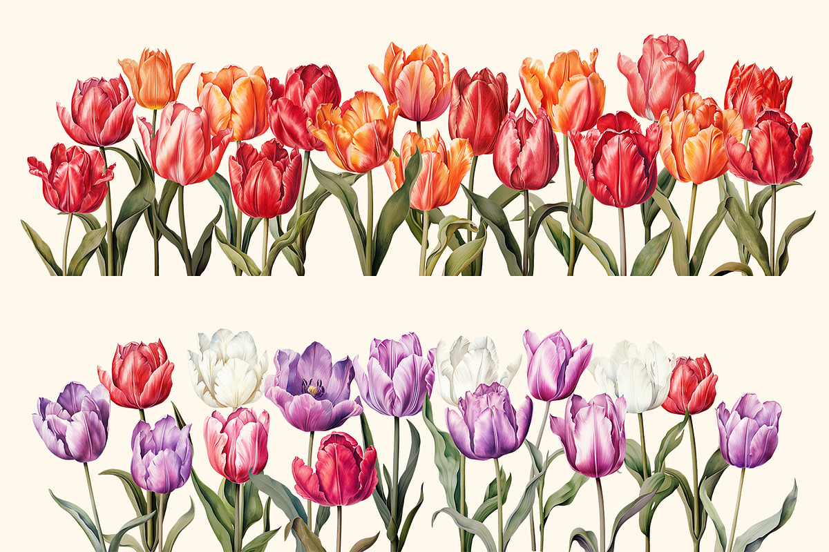 Spring flowers. Floral elements, a Decorative Illustration by irina.vaneeva (Photo 4 of 6)