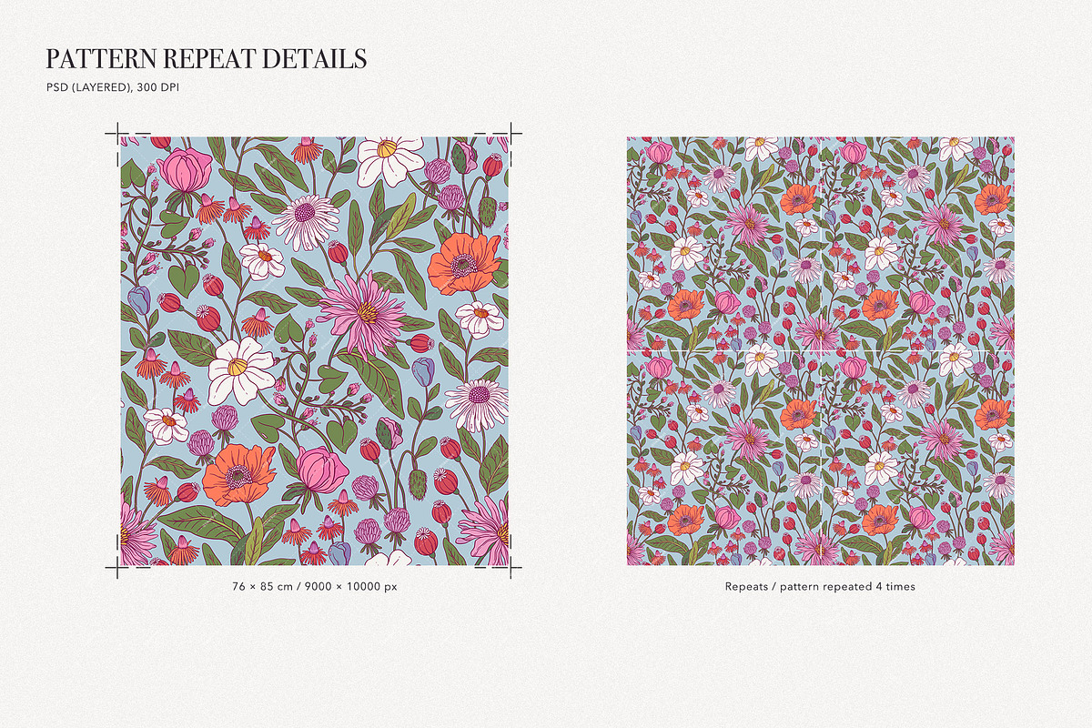Floral Modern Pattern and Graphics, a Pattern Graphic by likorbut (Photo 3 of 10)